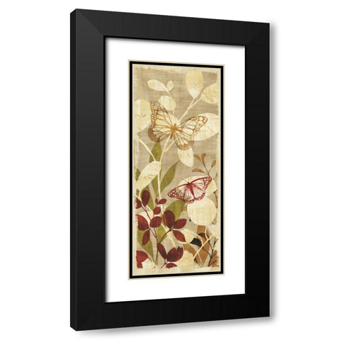Warm Fluttering Panel I Black Modern Wood Framed Art Print with Double Matting by Wild Apple Portfolio