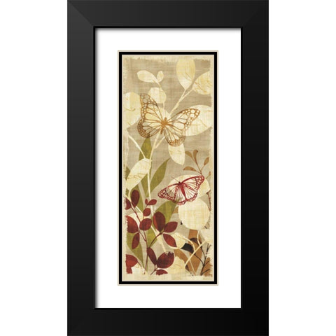 Warm Fluttering Panel I Black Modern Wood Framed Art Print with Double Matting by Wild Apple Portfolio