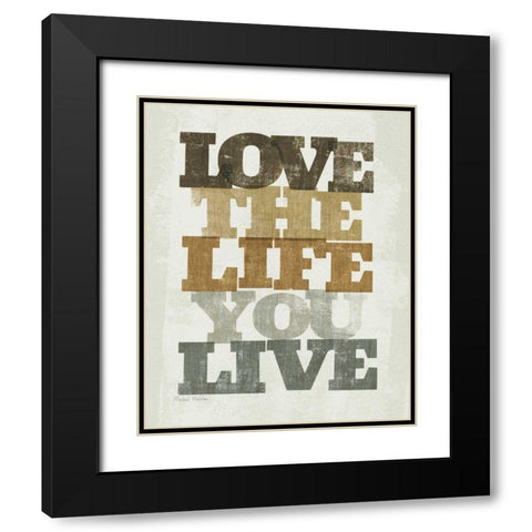 Live and Love II Black Modern Wood Framed Art Print with Double Matting by Mullan, Michael