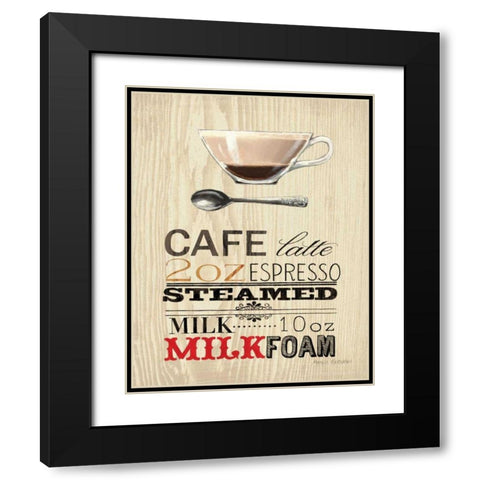 Cafe Latte Black Modern Wood Framed Art Print with Double Matting by Fabiano, Marco