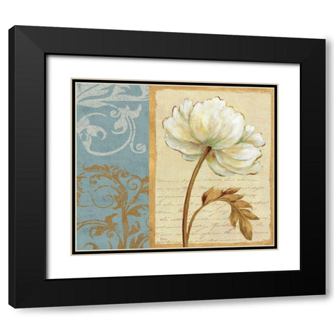 White Beauty I Black Modern Wood Framed Art Print with Double Matting by Charron, Veronique