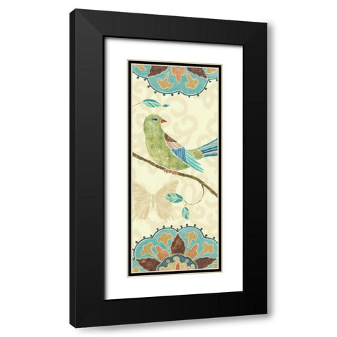 Eastern Tales Bird Panel II Black Modern Wood Framed Art Print with Double Matting by Brissonnet, Daphne