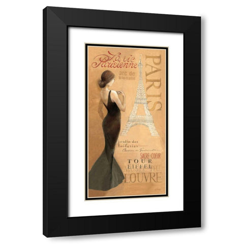 Ladies of Paris I Black Modern Wood Framed Art Print with Double Matting by Hristova, Albena