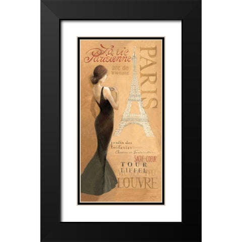 Ladies of Paris I Black Modern Wood Framed Art Print with Double Matting by Hristova, Albena