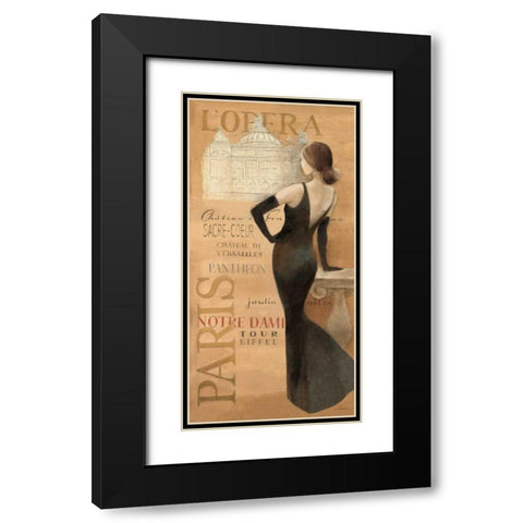 Ladies of Paris II Black Modern Wood Framed Art Print with Double Matting by Hristova, Albena