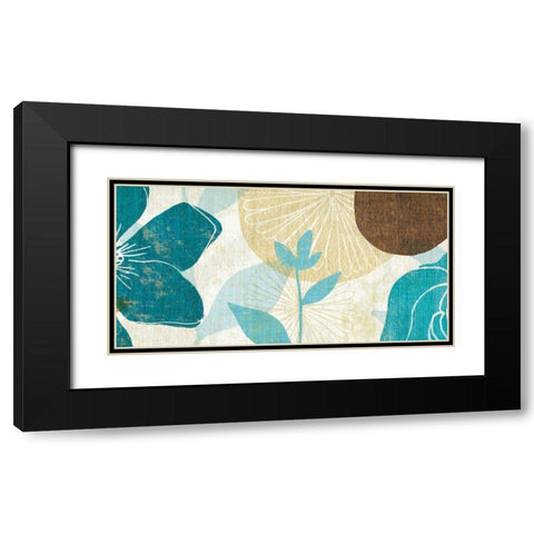 Floral Burst Panel I Black Modern Wood Framed Art Print with Double Matting by Mullan, Michael