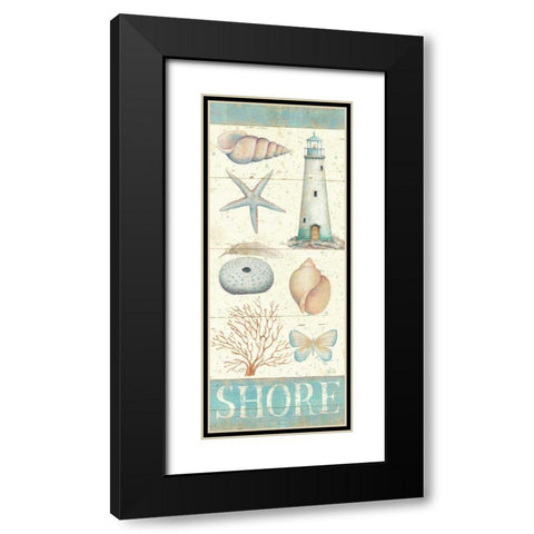 Pastel Coast Panel II Black Modern Wood Framed Art Print with Double Matting by Brissonnet, Daphne