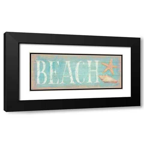 Pastel Beach Black Modern Wood Framed Art Print with Double Matting by Brissonnet, Daphne