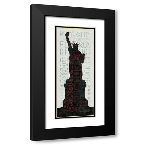Statue of Liberty - Red  Black Modern Wood Framed Art Print with Double Matting by Mullan, Michael