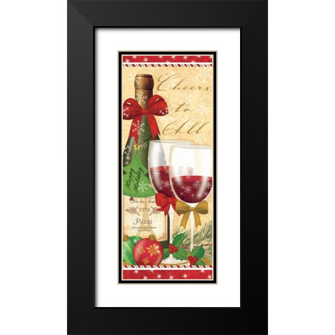 Holiday Cheers I Black Modern Wood Framed Art Print with Double Matting by Charron, Veronique