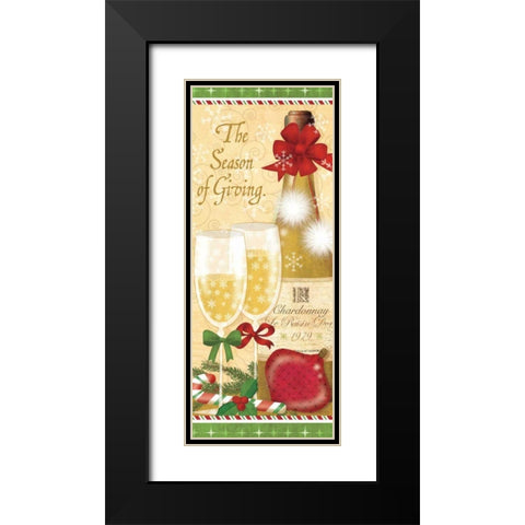 Holiday Cheers II Black Modern Wood Framed Art Print with Double Matting by Charron, Veronique