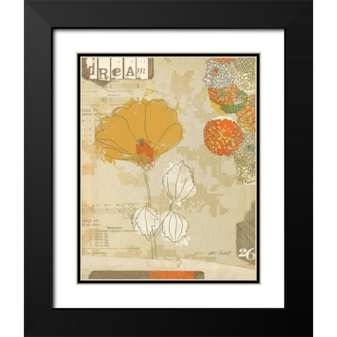 Collaged Botanicals II Black Modern Wood Framed Art Print with Double Matting by Pertiet, Katie