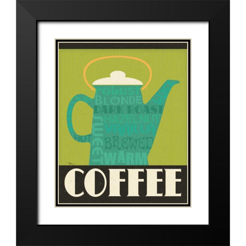 Kitchen It III Black Modern Wood Framed Art Print with Double Matting by Pela Studio