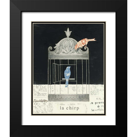 La Chirp Black Modern Wood Framed Art Print with Double Matting by Adams, Emily