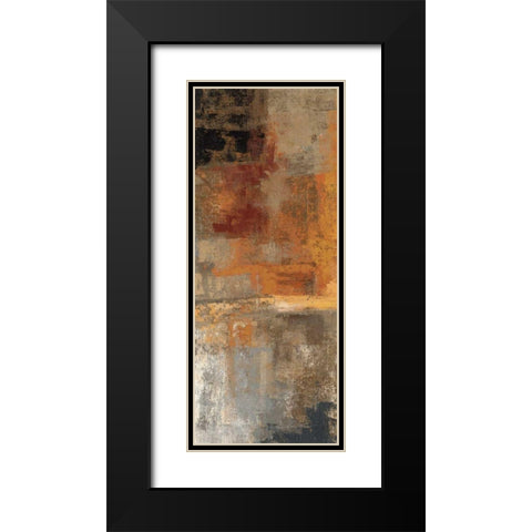 Silver and Amber Panel II Black Modern Wood Framed Art Print with Double Matting by Vassileva, Silvia