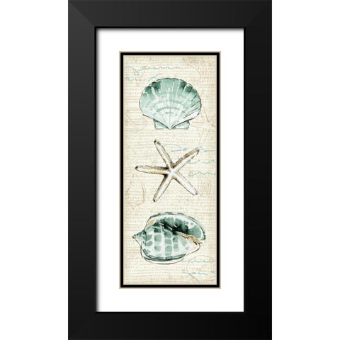 Ocean Prints V Black Modern Wood Framed Art Print with Double Matting by Pela Studio