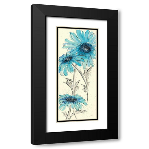 Daisy Dreams II Black Modern Wood Framed Art Print with Double Matting by Paschke, Chris