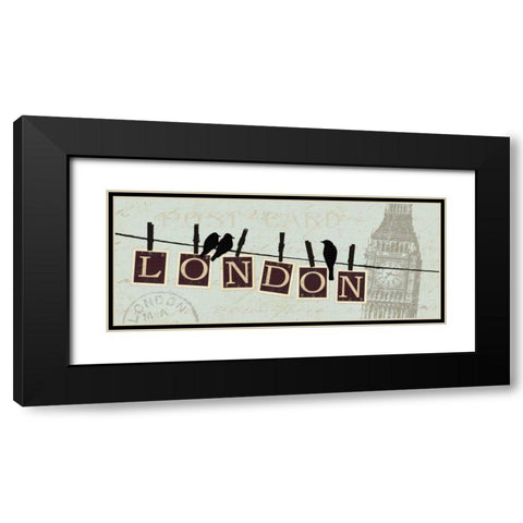 Migration II Black Modern Wood Framed Art Print with Double Matting by Pela