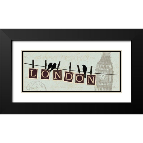 Migration II Black Modern Wood Framed Art Print with Double Matting by Pela