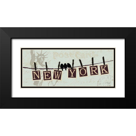 Migration III Black Modern Wood Framed Art Print with Double Matting by Pela