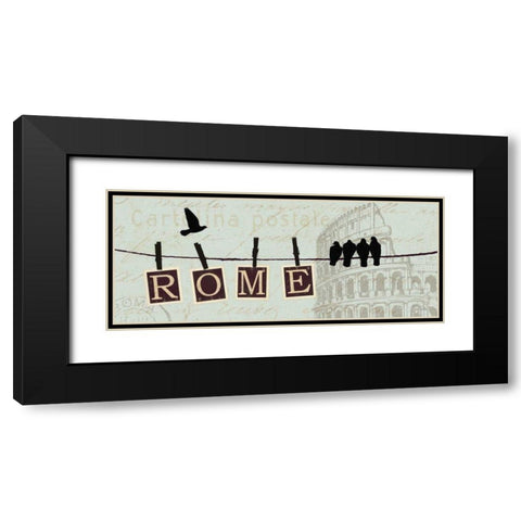 Migration IV Black Modern Wood Framed Art Print with Double Matting by Pela