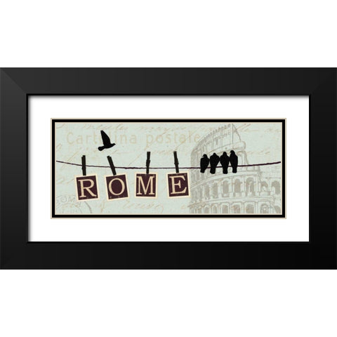 Migration IV Black Modern Wood Framed Art Print with Double Matting by Pela