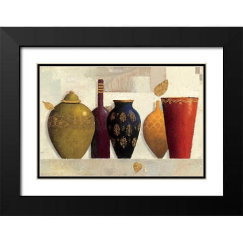 Jeweled Vessels Black Modern Wood Framed Art Print with Double Matting by Wiens, James