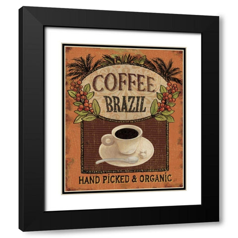 Coffee Blend IV Black Modern Wood Framed Art Print with Double Matting by Brissonnet, Daphne