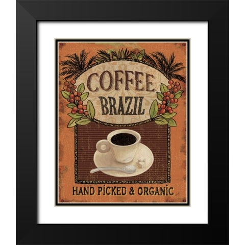 Coffee Blend IV Black Modern Wood Framed Art Print with Double Matting by Brissonnet, Daphne