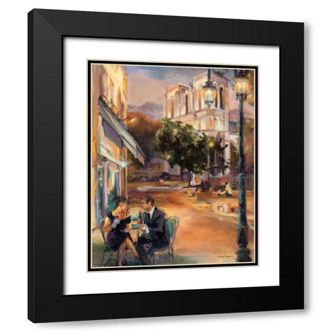 Twilight Time in Paris Black Modern Wood Framed Art Print with Double Matting by Hageman, Marilyn