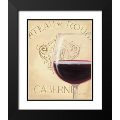 Chateau Nouveau Element IX Black Modern Wood Framed Art Print with Double Matting by Fabiano, Marco