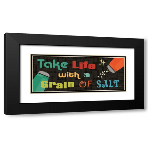 Kitchen It V Black Modern Wood Framed Art Print with Double Matting by Pela Studio