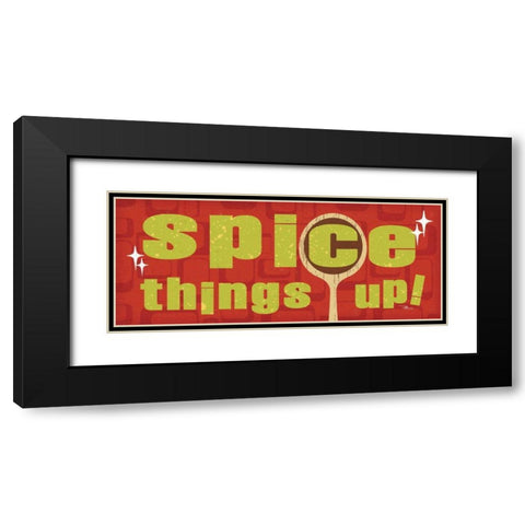 Kitchen It VII Black Modern Wood Framed Art Print with Double Matting by Pela Studio