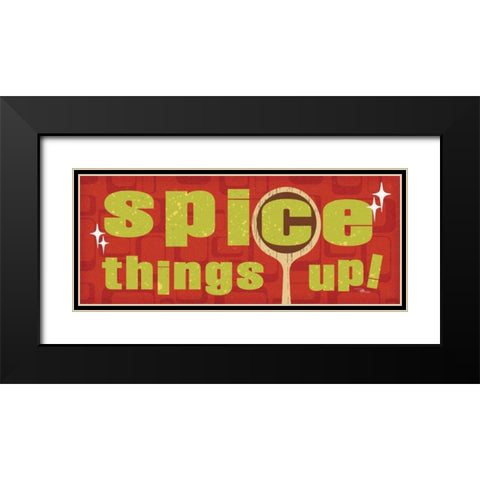 Kitchen It VII Black Modern Wood Framed Art Print with Double Matting by Pela Studio