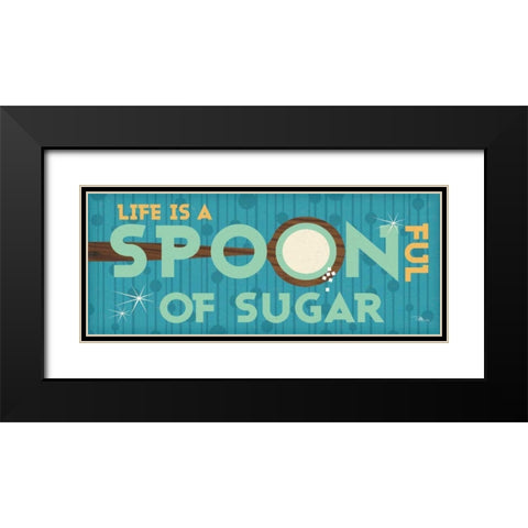 Kitchen It VIII Black Modern Wood Framed Art Print with Double Matting by Pela Studio