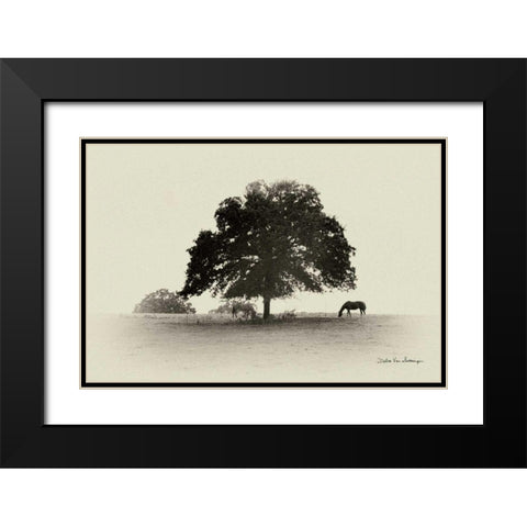 Horses and Trees I Black Modern Wood Framed Art Print with Double Matting by Van Swearingen, Debra