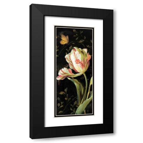 Jardin Paris Florals II Black Modern Wood Framed Art Print with Double Matting by Nai, Danhui