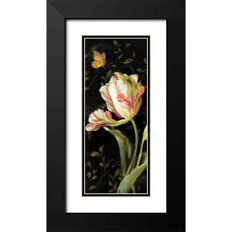 Jardin Paris Florals II Black Modern Wood Framed Art Print with Double Matting by Nai, Danhui