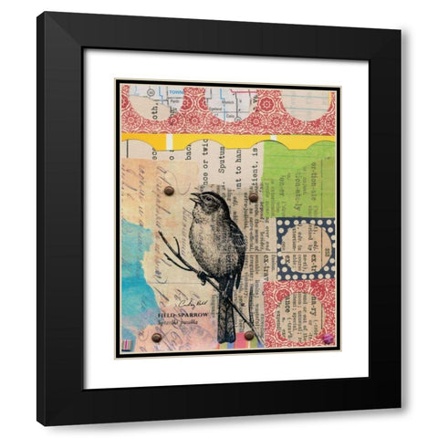 Perched I Black Modern Wood Framed Art Print with Double Matting by Prahl, Courtney