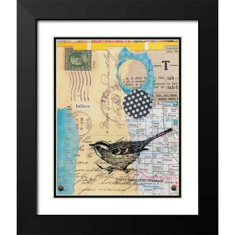 Perched II Black Modern Wood Framed Art Print with Double Matting by Prahl, Courtney
