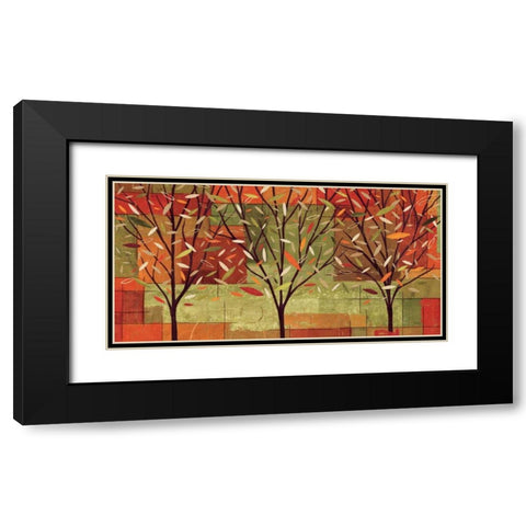 Watercolor Forest II Black Modern Wood Framed Art Print with Double Matting by Charron, Veronique