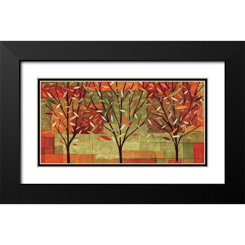 Watercolor Forest II Black Modern Wood Framed Art Print with Double Matting by Charron, Veronique