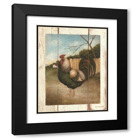 Aramis Black Modern Wood Framed Art Print with Double Matting by Brown, David Carter
