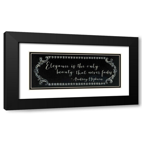 Never Fade Black Modern Wood Framed Art Print with Double Matting by Adams, Emily