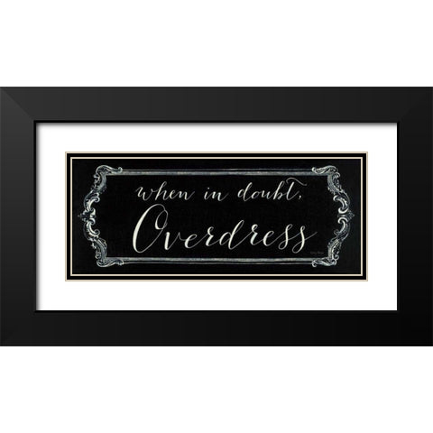 Overdress Black Modern Wood Framed Art Print with Double Matting by Adams, Emily