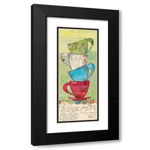 Come for Tea Black Modern Wood Framed Art Print with Double Matting by Prahl, Courtney