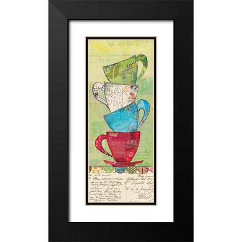 Come for Tea Black Modern Wood Framed Art Print with Double Matting by Prahl, Courtney