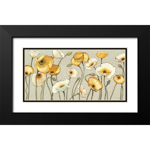 Jaune Gris I Black Modern Wood Framed Art Print with Double Matting by Novak, Shirley