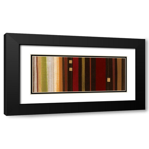 Woven Memories Panel II Black Modern Wood Framed Art Print with Double Matting by Wild Apple Portfolio