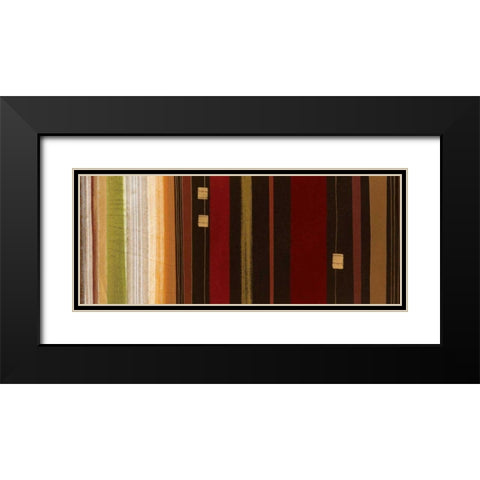 Woven Memories Panel II Black Modern Wood Framed Art Print with Double Matting by Wild Apple Portfolio